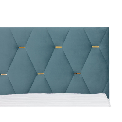 Boxspringová dvoulůžková postel 160x200 LUELA - starorůžová + topper ZDARMA