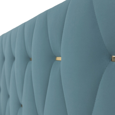 Boxspringová dvoulůžková postel 140x200 LUELA - hnědá + topper ZDARMA