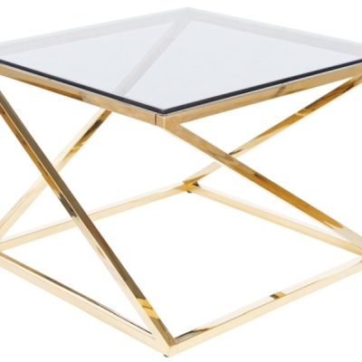 Designový konferenční stolek VOJTA - zlatý