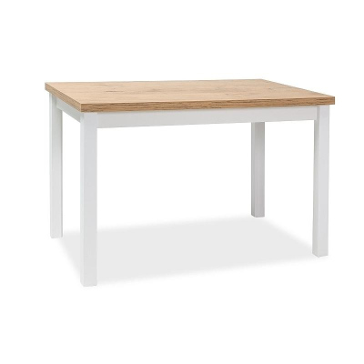 Malý jídelní stůl ANTHONY - dub lancelot / matný bílý