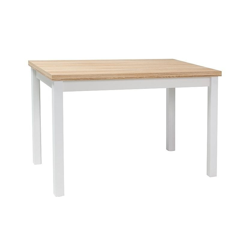 Malý jídelní stůl ANTHONY - dub / matný bílý