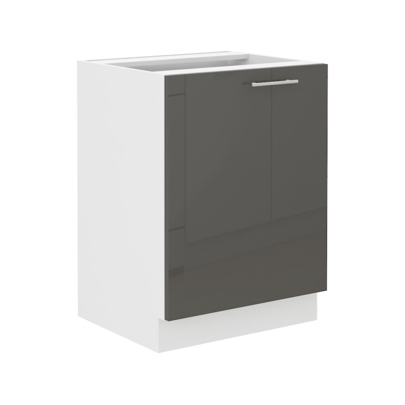 Dolní jednodveřová skříňka LAJLA - šířka 60 cm, šedá / bílá