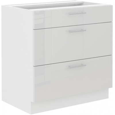 Dolní šuplíková skříňka LAJLA - šířka 80 cm, bílá