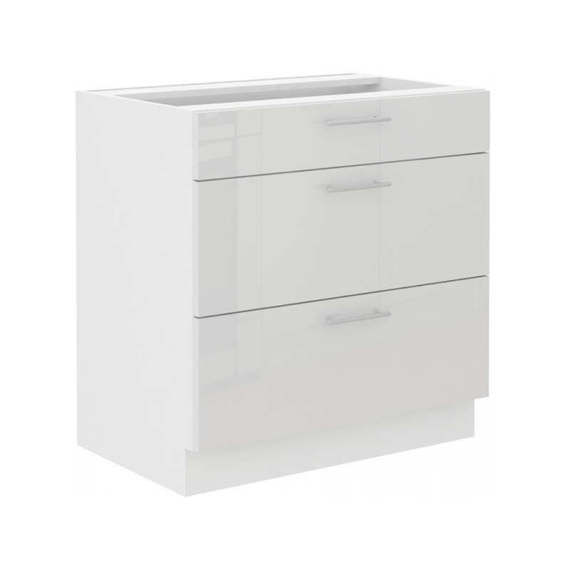 Dolní šuplíková skříňka LAJLA - šířka 80 cm, bílá