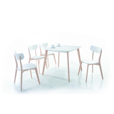Jídelní stůl IRVIN - 90x80 bílý / dub