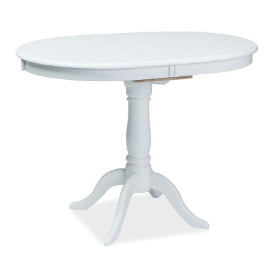 Rozkládací jídelní stůl PIERCE - 100x70, bílý