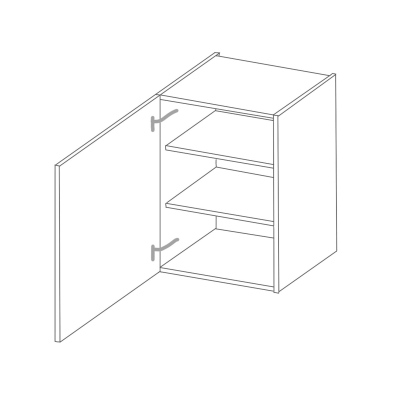 Horní kuchyňská skříňka LAJLA - šířka 50 cm, šedá / bílá