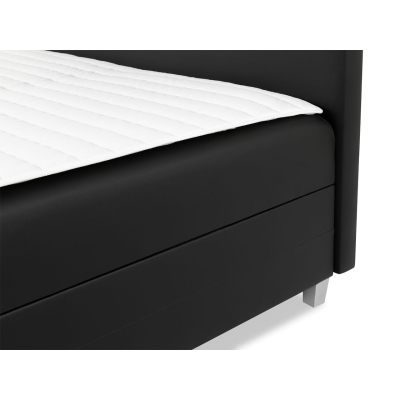 Boxspringová manželská postel 140x200 MARIELA - starorůžová + topper a LED osvětlení ZDARMA