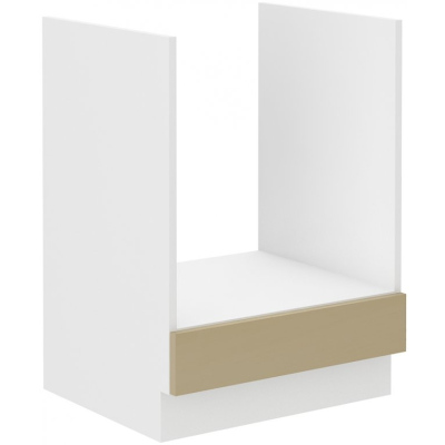 Sporáková skříňka LAJLA - šířka 60 cm, cappucino / bílá