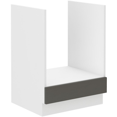 Sporáková skříňka LAJLA - šířka 60 cm, šedá / bílá