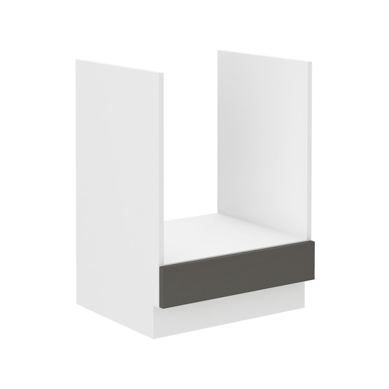 Sporáková skříňka LAJLA - šířka 60 cm, šedá / bílá