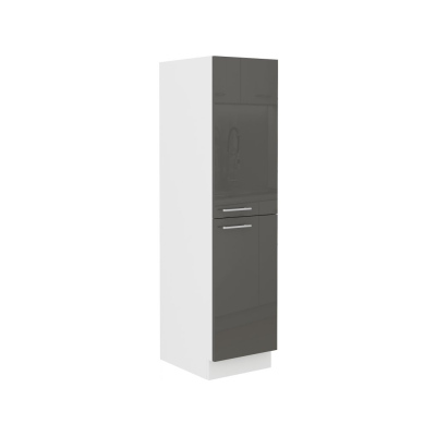 Vysoká skříňka LAJLA - šířka 30 cm, šedá / bílá