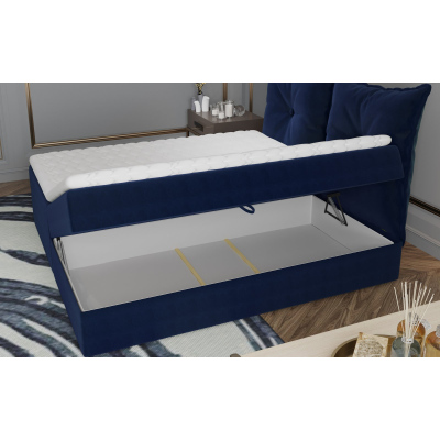 Boxspringová postel PINELOPI - 140x200, modrá
