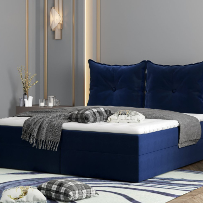 Boxspringová postel PINELOPI - 160x200, modrá