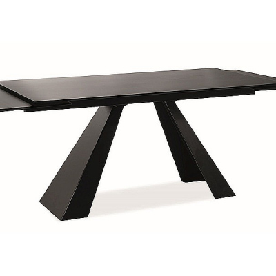 Rozkládací jídelní stůl GEDEON 2 - 120x80, matný černý