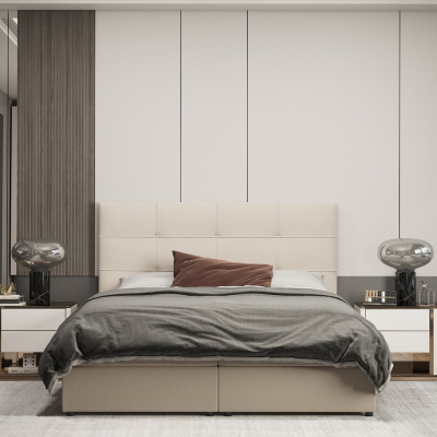 Designová postel MALIKA - 160x200, béžová