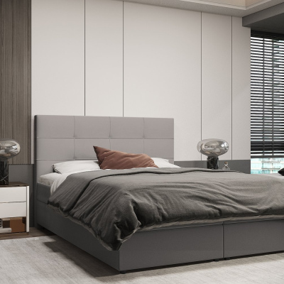 Designová postel MALIKA - 180x200, tmavě béžová