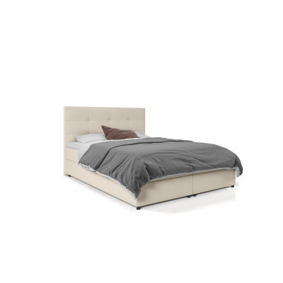 Designová postel MALIKA - 200x200, tmavě béžová