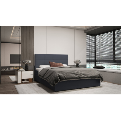 Designová postel MALIKA - 180x200, tmavě šedá