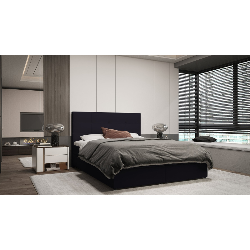 Designová postel MALIKA - 140x200, černá