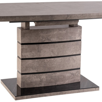 Rozkládací jídelní stůl WOLFGANG - 140x80, beton