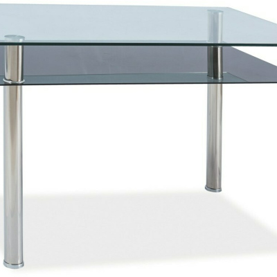 Jídelní stůl MYSLIBOR - 90x60, transparentní / chrom