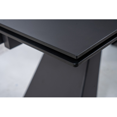 Rozkládací jídelní stůl VIDOR 1 - 160x90, černý