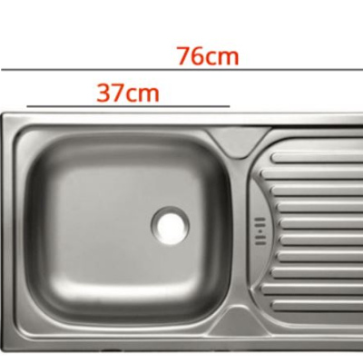 Kuchyňská linka 260/260 cm GENJI 4 - lesklá bílá / šedá + LED a dřez ZDARMA