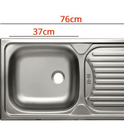 Kuchyňská linka 260/260 cm GENJI 4 - lesklá bílá / šedá + pracovní deska a dřez ZDARMA