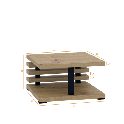 Malý konferenční stolek CELAENA 2 - dub artisan