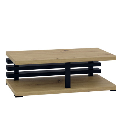 Konferenční stolek KENT - dub artisan / černý