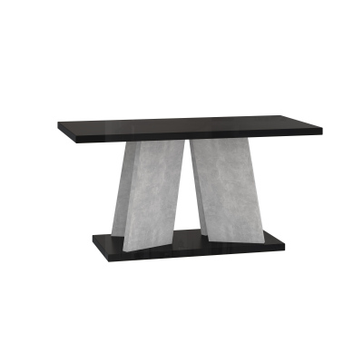 Konferenční stolek ENDRE - černý lesk / kámen
