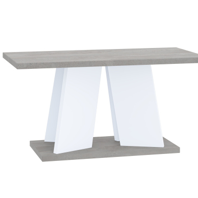 Konferenční stolek ENDRE - beton / bílý