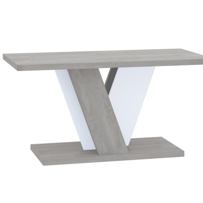 Designový konferenční stolek ANDREJ - beton / bílý