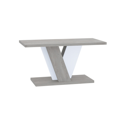 Designový konferenční stolek ANDREJ - beton / bílý