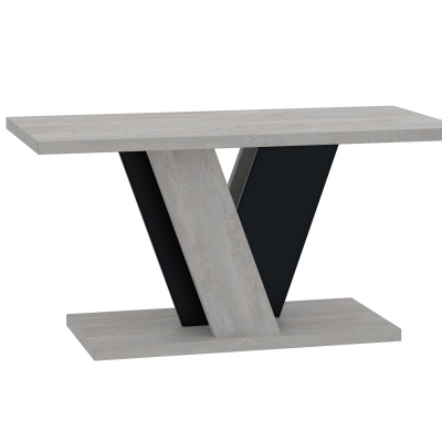 Designový konferenční stolek ANDREJ - beton / černý
