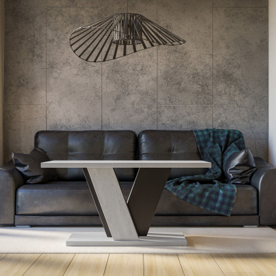 Designový konferenční stolek ANDREJ - beton / černý