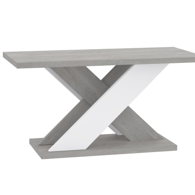 Konferenční stolek NIKOS - beton / bílý