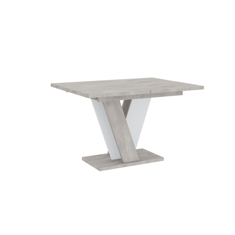 Rozkládací jídelní stůl ANDREJ - beton / bílý