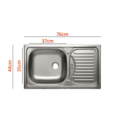 Kuchyně 240/240 cm LIAN 1 - dub lanýž / bílá + LED a dřez ZDARMA