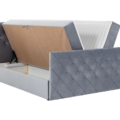 Americká manželská postel 200x200 NATAL - vínová + topper ZDARMA