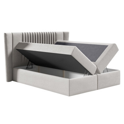 Hotelová manželská postel 140x200 SOLA - růžová + topper ZDARMA