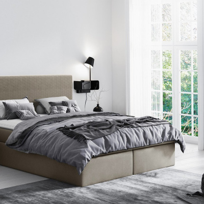 Hotelová jednolůžková postel 120x200 ROSENDO - šedá 2 + topper ZDARMA