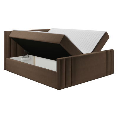 Americká manželská postel 180x200 VITORIA - šedá + topper ZDARMA