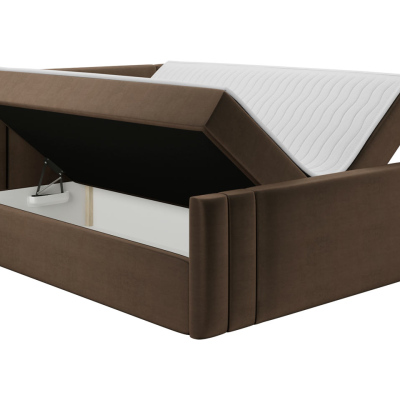 Americká jednolůžková postel 120x200 VITORIA - béžová + topper ZDARMA