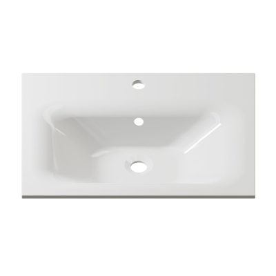 Nábytek do koupelny MERAF - bílý / lesklý černý + LED, sifon a umyvadlo ZDARMA