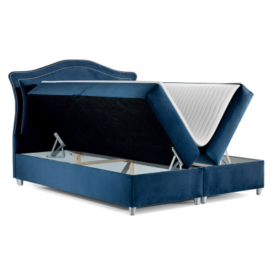 Kontinentální manželská postel 160x200 VARIEL 1 - světlá modrá + topper ZDARMA