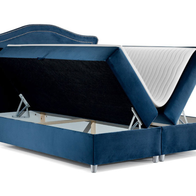 Kontinentální jednolůžková postel 120x200 VARIEL 1 - šedá + topper ZDARMA