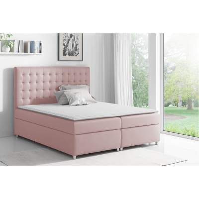 Hotelová manželská postel 180x200 SARITA - růžová + topper ZDARMA