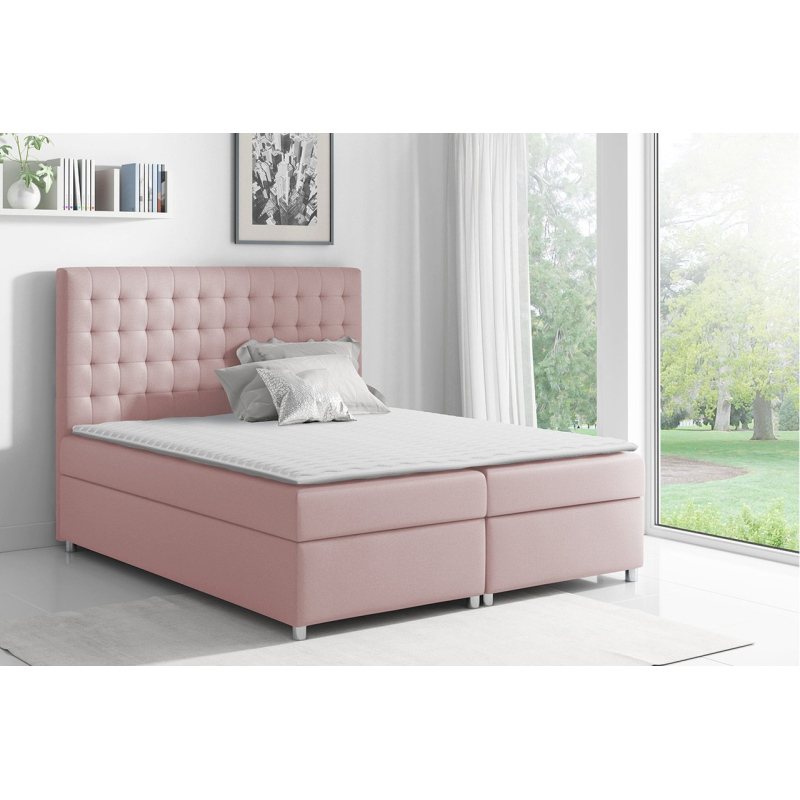 Hotelová manželská postel 160x200 SARITA - růžová + topper ZDARMA